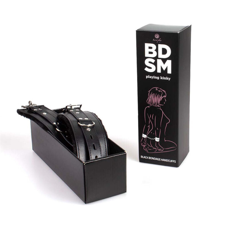 SECRETPLAY - MENOTTES DE BONDAGE NOIRES COLLECTION BDSM SECRETPLAY 100% FETISH