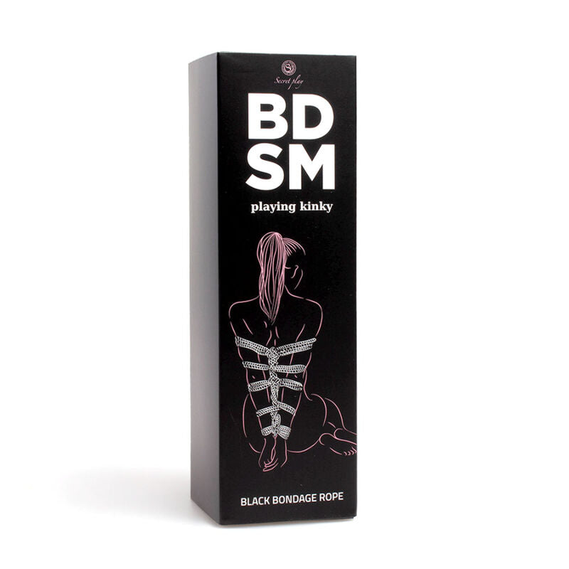 SECRETPLAY - CORDE DE BONDAGE NOIRE  COLLECTION BDSM SECRETPLAY 100% FETISH