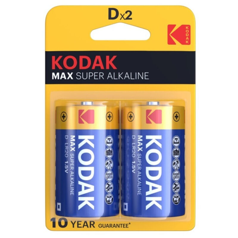 KODAK - PILE ALCALINE MAX D LR20 2 UNITÉ KODAK