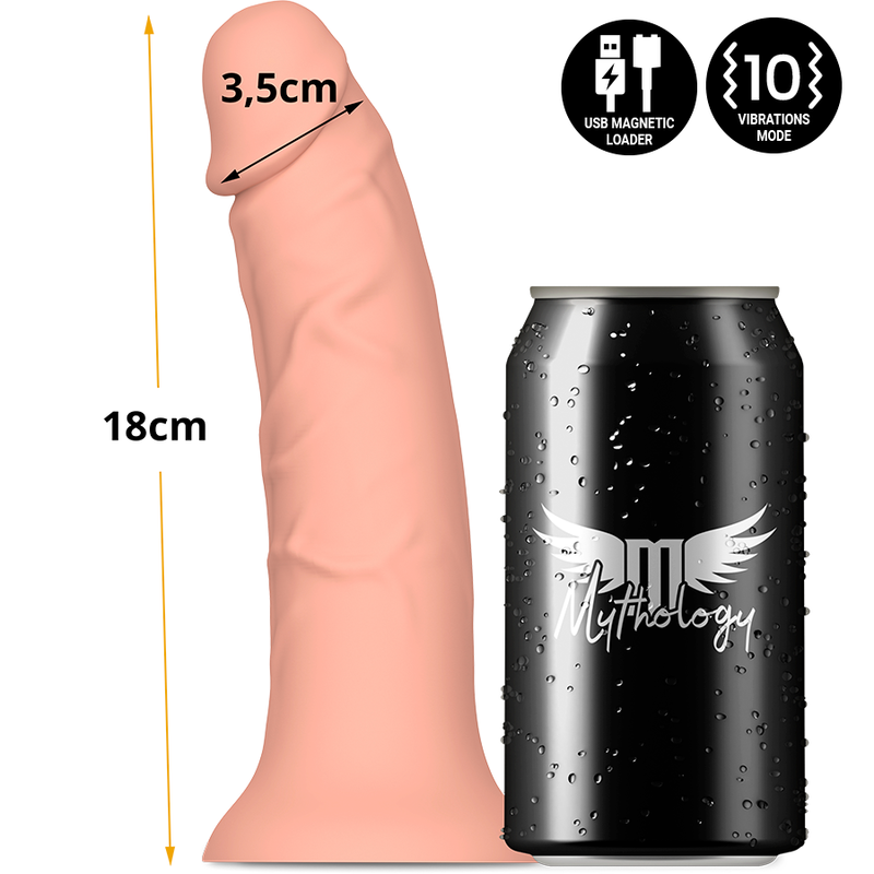 MYTHOLOGY - ASHER ORIGINAL DILDO S - VIBRATEUR COMPATIBLE AVEC LA TECHNOLOGIE SANS FIL WATCHME MYTHOLOGY FANTASY DILDO