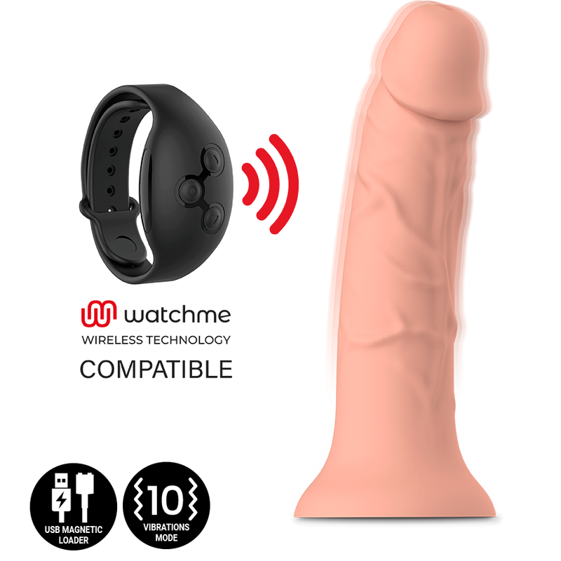 MYTHOLOGY - ASHER ORIGINAL DILDO M - VIBRATEUR COMPATIBLE AVEC LA TECHNOLOGIE SANS FIL WATCHME MYTHOLOGY FANTASY DILDO