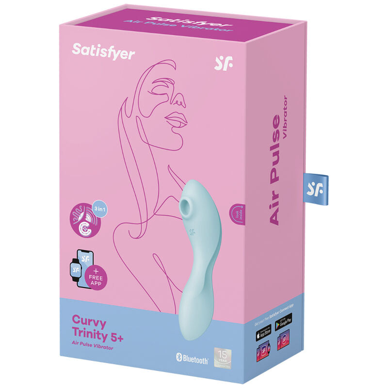 SATISFYER - APPLICATION STIMULATEUR ET VIBRATEUR CURVY TRINITY 5 BLANC SATISFYER CONNECT