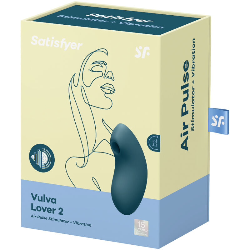 SATISFYER - STIMULATEUR ET VIBRATEUR VULVA LOVER 2 AIR PULSE BLEU SATISFYER AIR PULSE