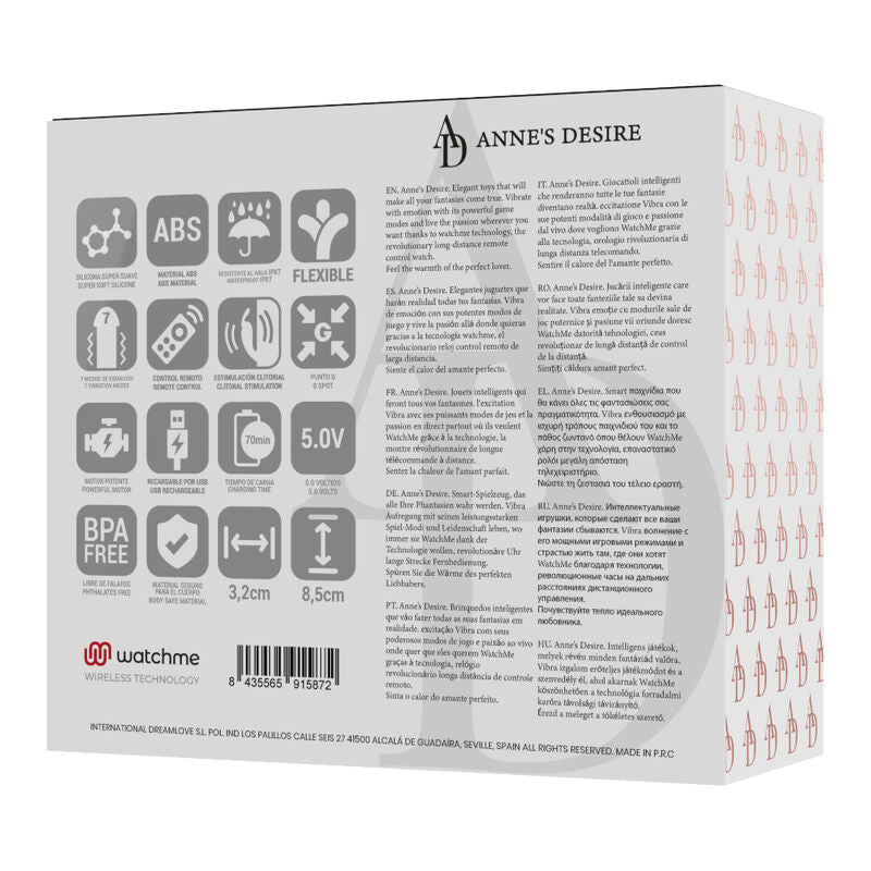 ANNE'S DESIRE - DUAL PLEASURE TECNOLOG A WATCHME NOIR ANNE´S DESIRE