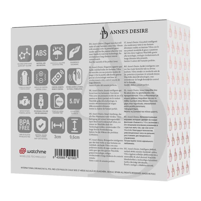 ANNE'S DESIRE - PANTY PLEASURE TECNOLOG A WATCHME NOIR ANNE´S DESIRE