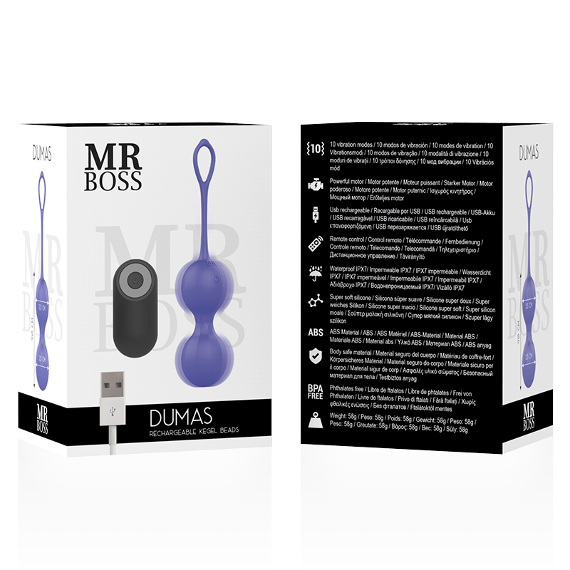 MR BOSS - DUMAS PERLES DE KEGEL VIBRANTES TÉLÉCOMMANDE MR. BOSS