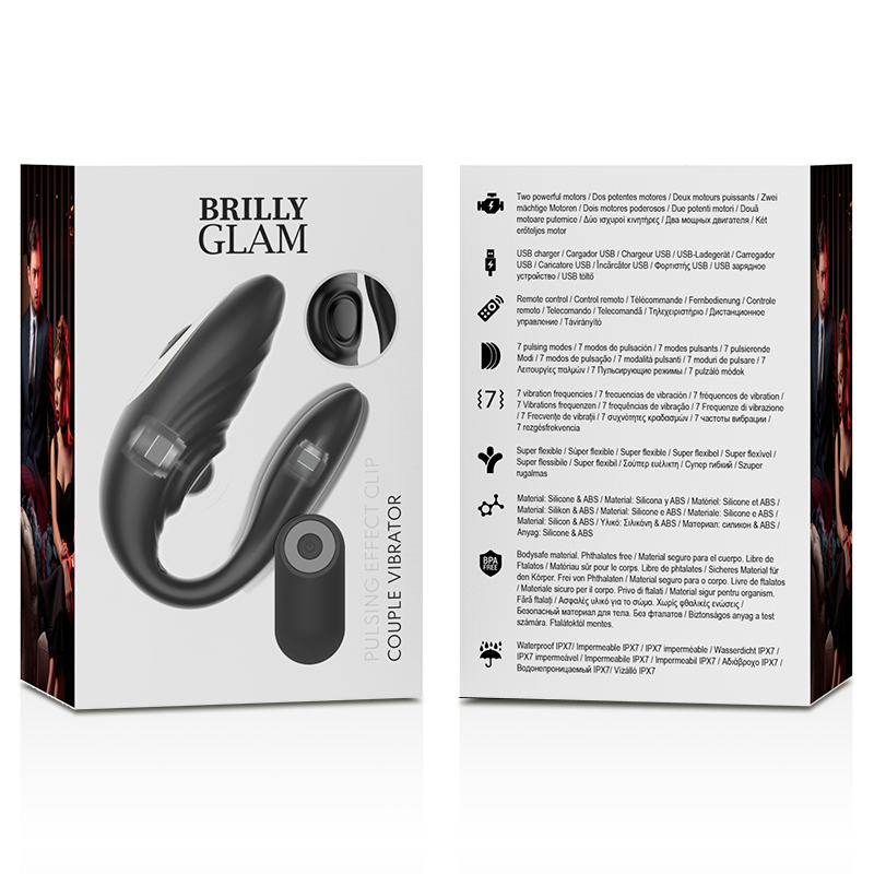 BRILLY GLAM- COUPLE TÉLÉCOMMANDE À IMPULSIONS ET VIBRANTES BRILLY GLAM
