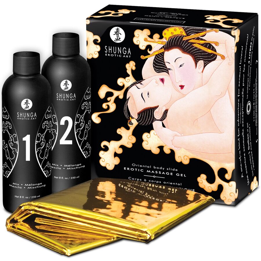 SHUNGA - GEL DE MASSAGE ÉROTIQUE CORPS À CORPS MELON MANGUE ORIENTAL SHUNGA KITS