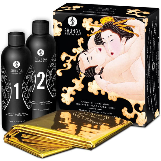 SHUNGA - GEL DE MASSAGE ÉROTIQUE CORPS À CORPS MELON MANGUE ORIENTAL SHUNGA KITS