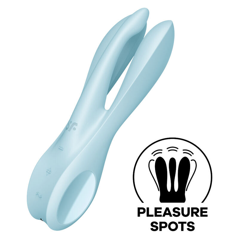 SATISFYER - VIBRATEUR THREESOME 1 BLEU SATISFYER VIBRATOR