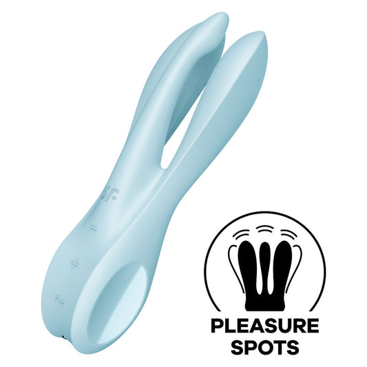 SATISFYER - VIBRATEUR THREESOME 1 BLEU SATISFYER VIBRATOR