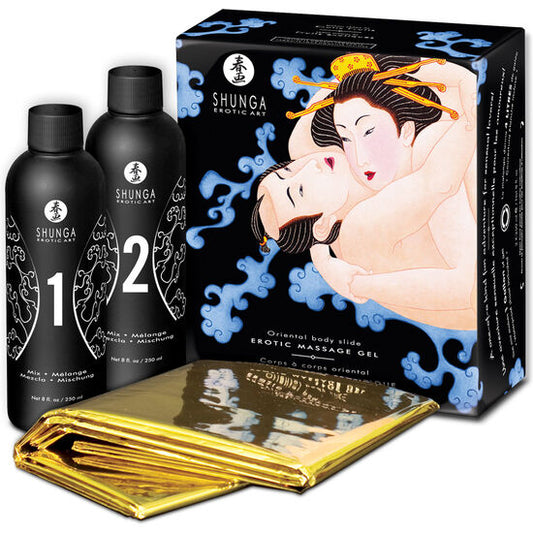SHUNGA - GEL DE MASSAGE ÉROTIQUE ORIENTAL CORPS À CORPS AUX FRUITS EXOTIQUES SHUNGA KITS