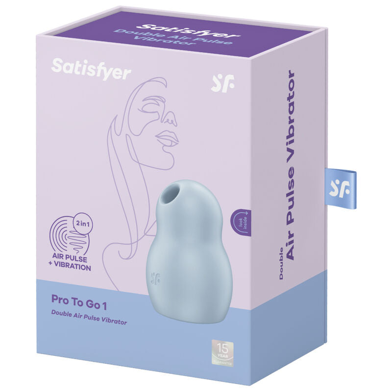 SATISFYER - STIMULATEUR ET VIBRATEUR DOUBLE AIR PULSE PRO TO GO 1 ROUGE SATISFYER AIR PULSE
