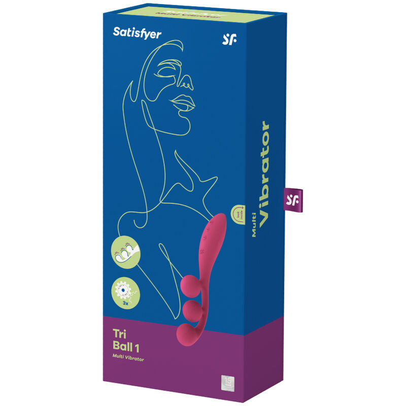 SATISFYER - VIBRATEUR MULTI TRI BALL 1 ROUGE SATISFYER VIBRATOR