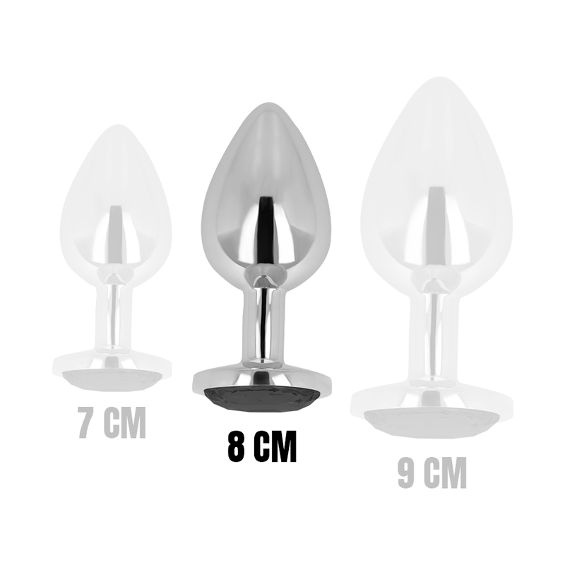 OHMAMA - PLUG ANAL AVEC CRISTAL NOIR 8 CM OHMAMA ANAL