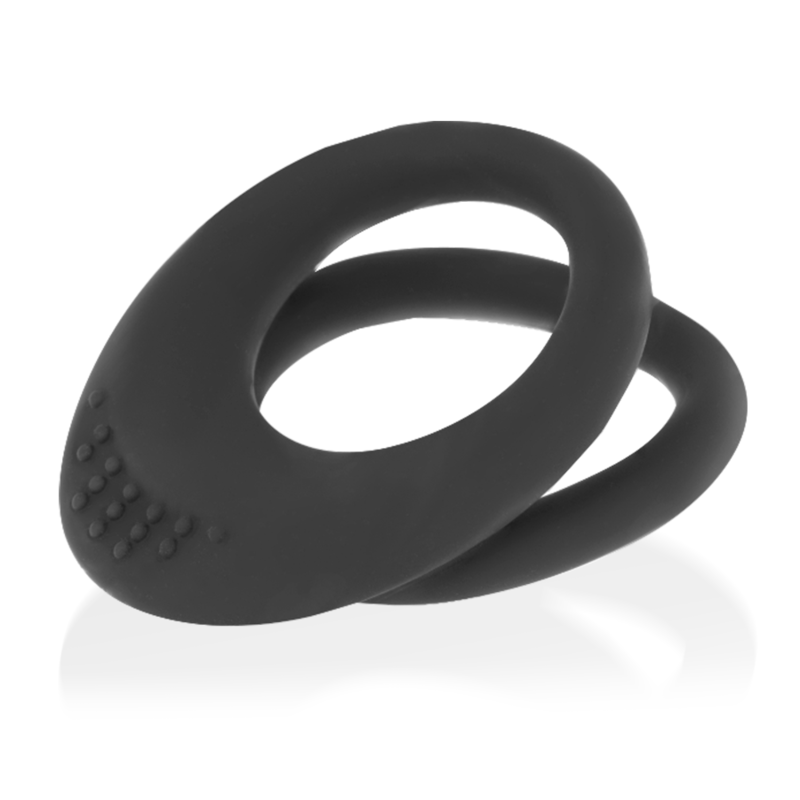 BAGUE OHMAMA DOUBLE SILICONE 3.5 CM - 4.5 CM OHMAMA FETISH