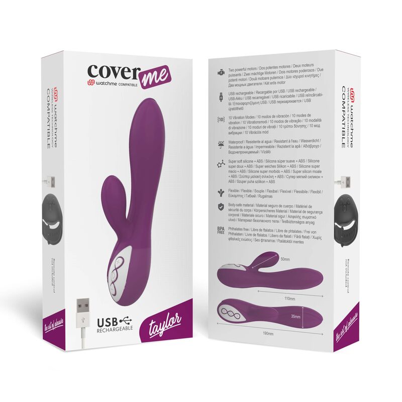 COVERME - VIBRATEUR TAYLOR COMPATIBLE AVEC LA TECHNOLOGIE SANS FIL WATCHME COVERME