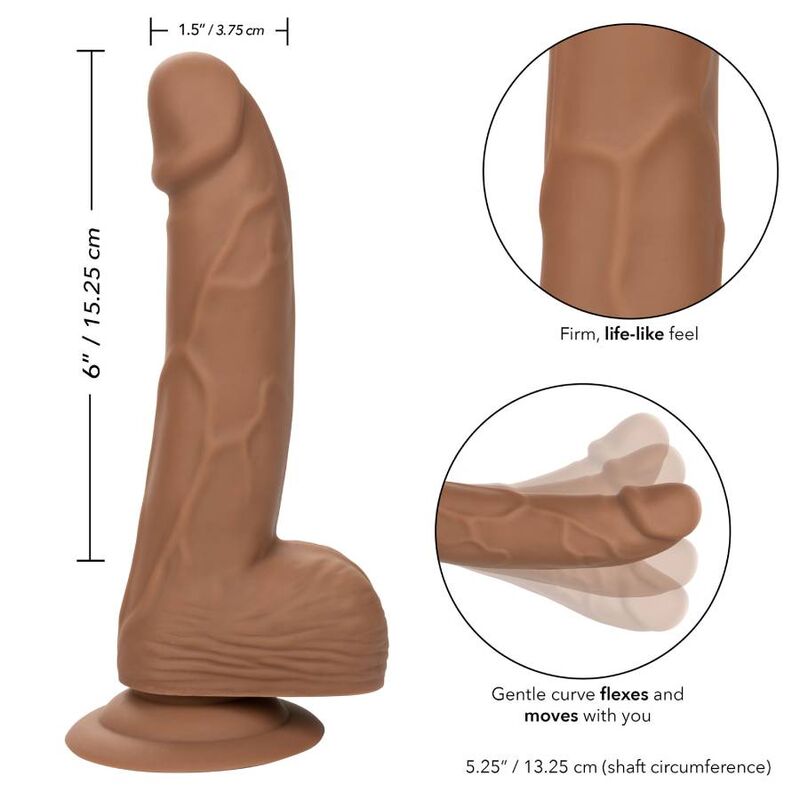 CALEXOTICS - CLOUS EN SILICONE 15.24 CM MARRON CALEXOTICS