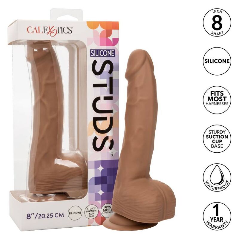 CALEXOTICS - CLOUS EN SILICONE 20.32 CM MARRON CALEXOTICS