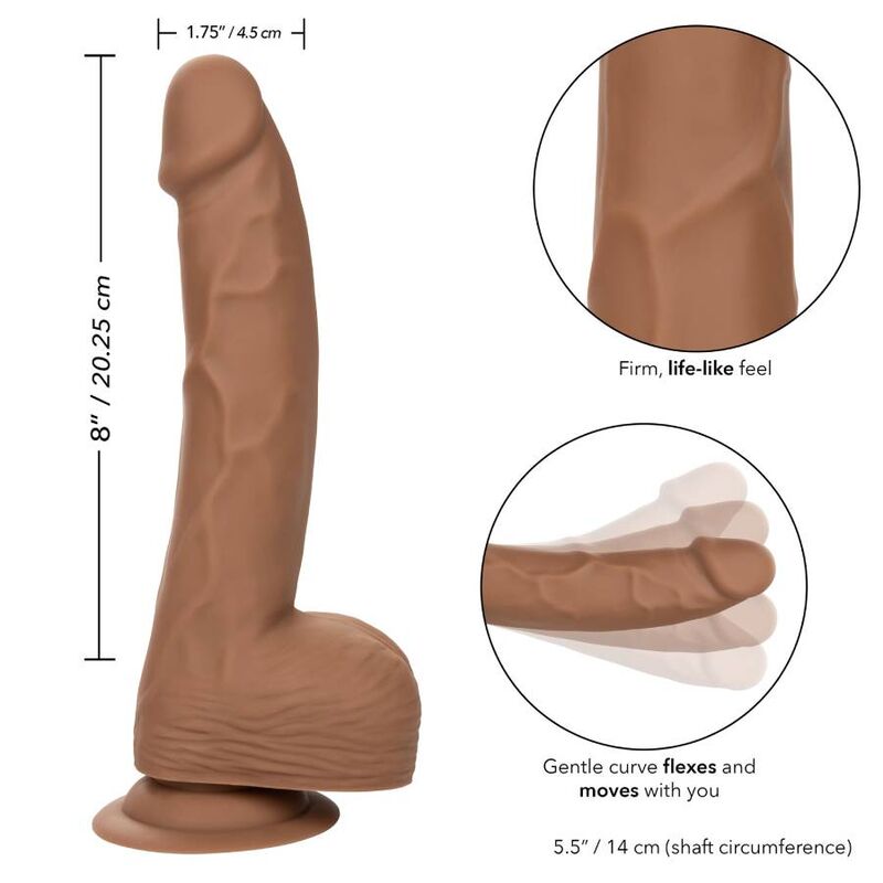 CALEXOTICS - CLOUS EN SILICONE 20.32 CM MARRON CALEXOTICS