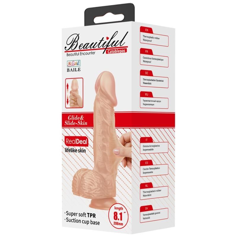 BAILE - BELLE RENCONTRE CATOBLEPAS GODE RÉALISTE FLEXIBLE 20.6 CM NATUREL BAILE DILDOS