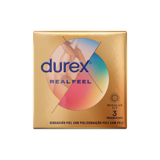 DUREX - PRÉSERVATIFS REAL FEEL 3 UNITÉS DUREX CONDOMS