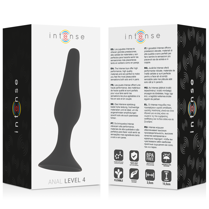 INTENSE - ANAL NIVEAU 4 15,5CM NOIR INTENSE ANAL TOYS