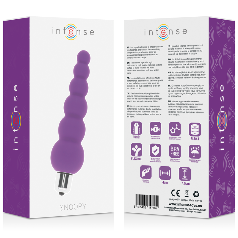 INTENSE - SNOOPY 7 VITESSES SILICONE LILAS INTENSE ANAL TOYS