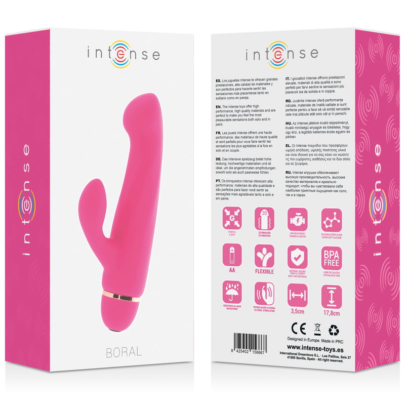 INTENSE - BORAL 20 VITESSES SILICONE ROSE INTENSE FUN