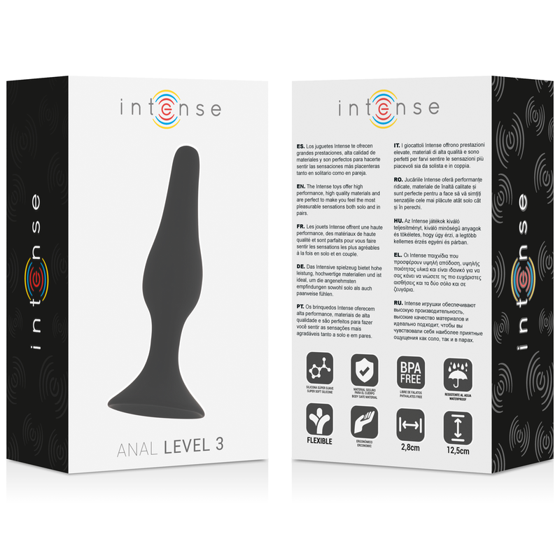 INTENSE - ANAL NIVEAU 3 12,5CM NOIR INTENSE ANAL TOYS