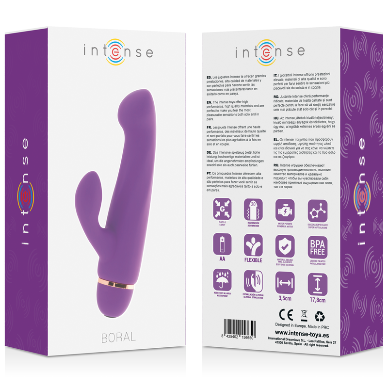 INTENSE - BORAL 20 VITESSES SILICONE LILAS INTENSE FUN