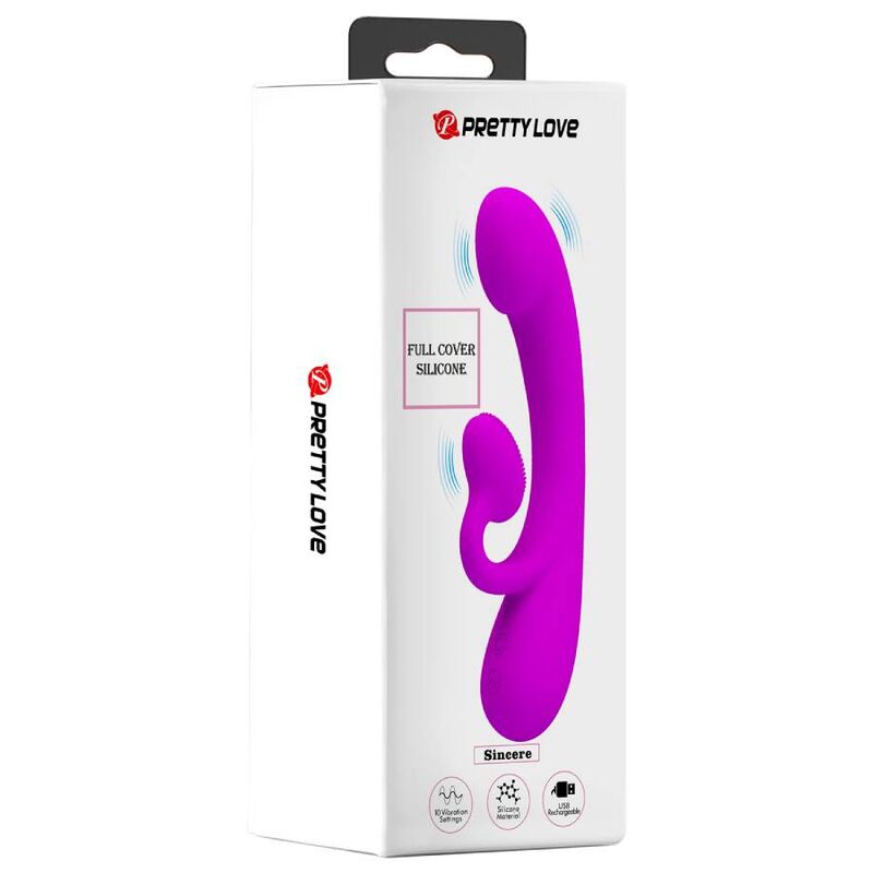 PRETTY LOVE - VIBRATEUR ET SUCCION CLITORISÉ EN SILICONE SINCÈRE VIOLET PRETTY LOVE