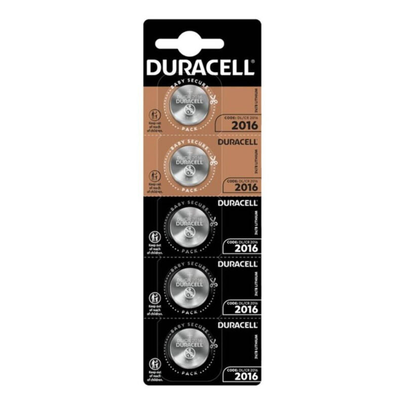 DURACELL - PILE BOUTON LITIO CR2016 3V 5 UNIT? DURACELL