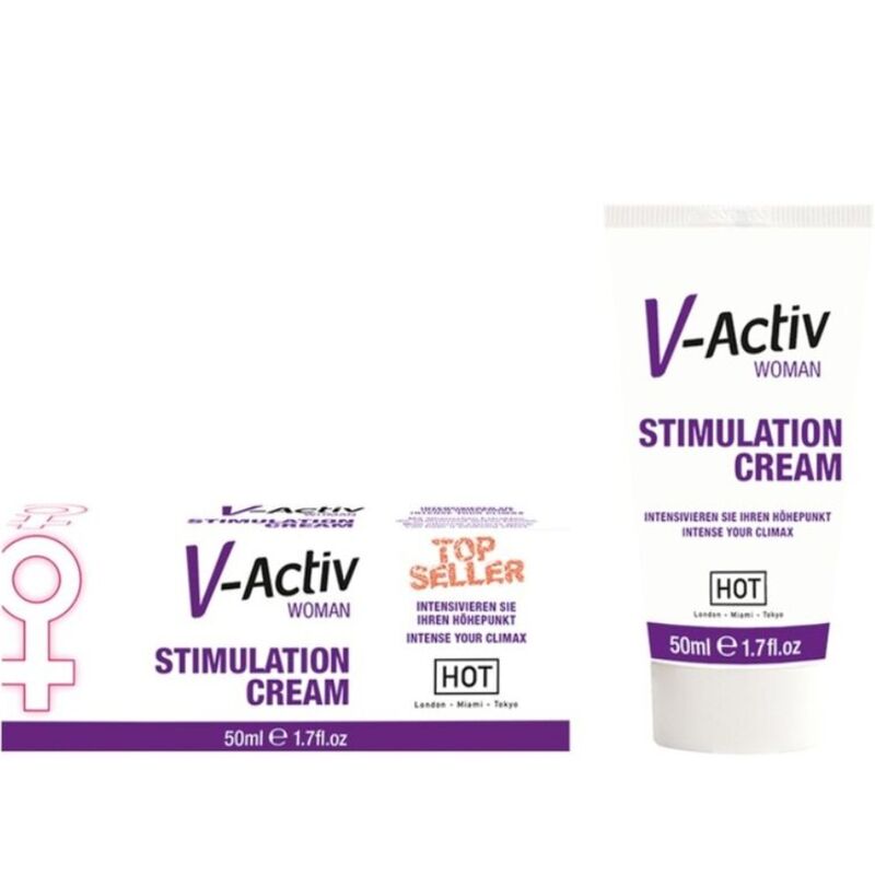 HOT - CRÈME DE STIMULATION V-ACTIV FEMME 50ML HOT