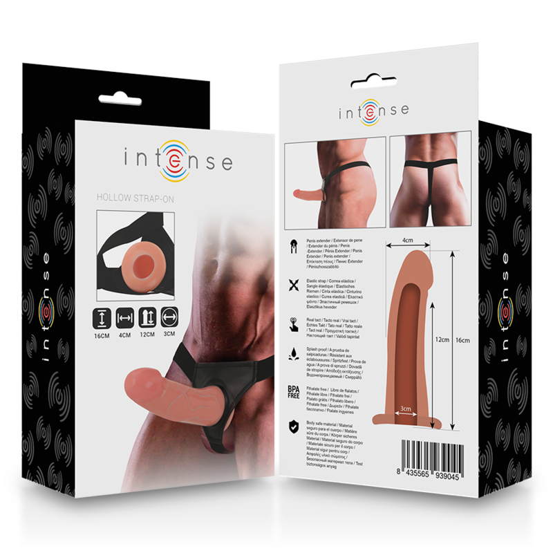 INTENSE - HARNAIS CREUX AVEC GODE 16 X 3 CM INTENSE COUPLES TOYS