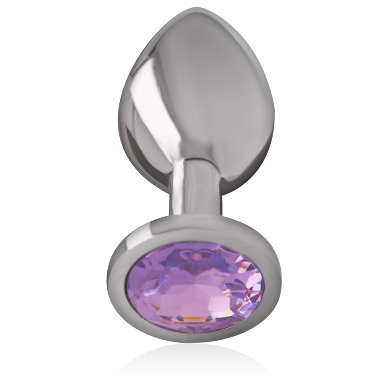 INTENSE - PLUG ANAL EN MÉTAL ALUMINIUM AVEC CRISTAL VIOLET TAILLE L INTENSE ANAL TOYS