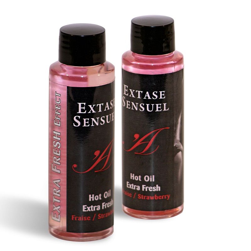 EXTASE SENSUAL - HUILE DE MASSAGE EFFET FRAISE EXTRA FRAÎCHE 100 ML EXTASE SENSUAL