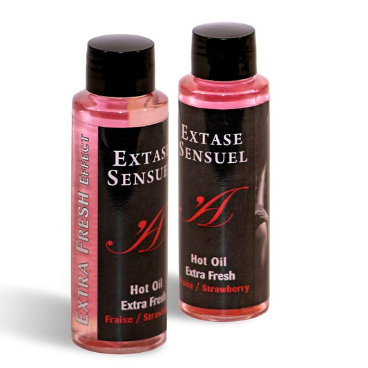 EXTASE SENSUAL - HUILE DE MASSAGE EFFET FRAISE EXTRA FRAÎCHE 100 ML EXTASE SENSUAL