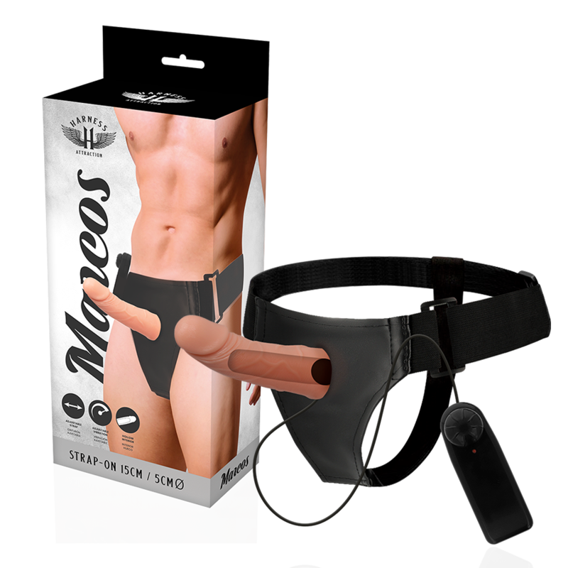 HARNESS ATTRACTION - RNES CADRES CREUX AVEC VIBRATEUR 15 CM -O- 5 CM HARNESS ATTRACTION