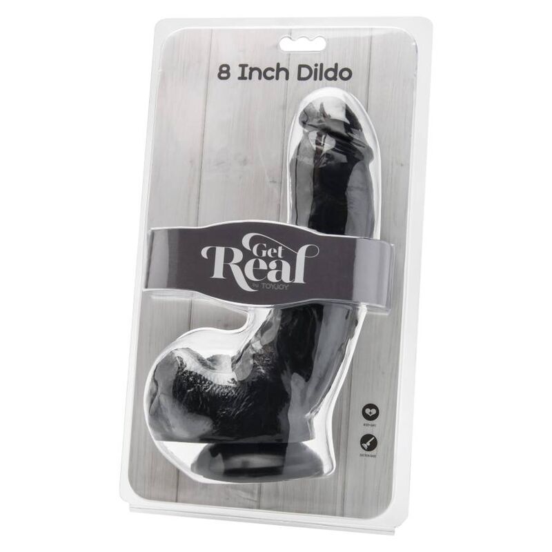GET REAL - GODE 20,5 CM AVEC BOULES NOIRES GET REAL