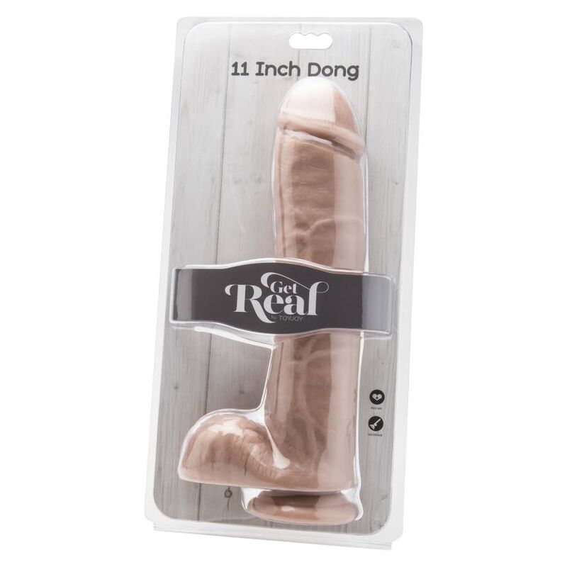 GET REAL - GODE 28 CM AVEC BILLES EN PEAU GET REAL