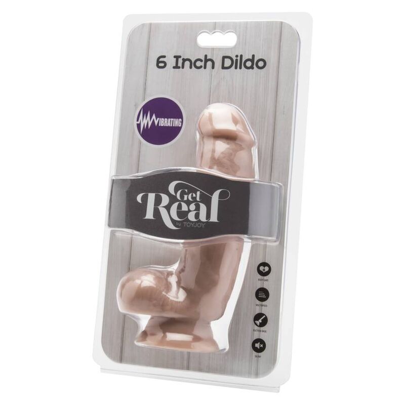 GET REAL - GODE 12 CM AVEC BILLES VIBRATEUR SKIN GET REAL