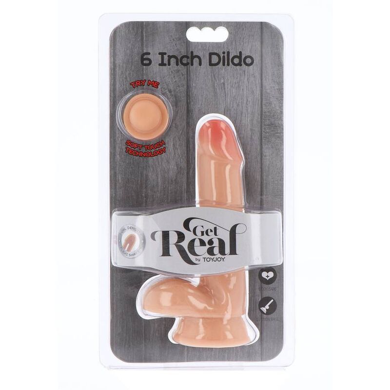 GET REAL - GODE DOUBLE DENSITÉ 17 CM BALLES PEAU GET REAL