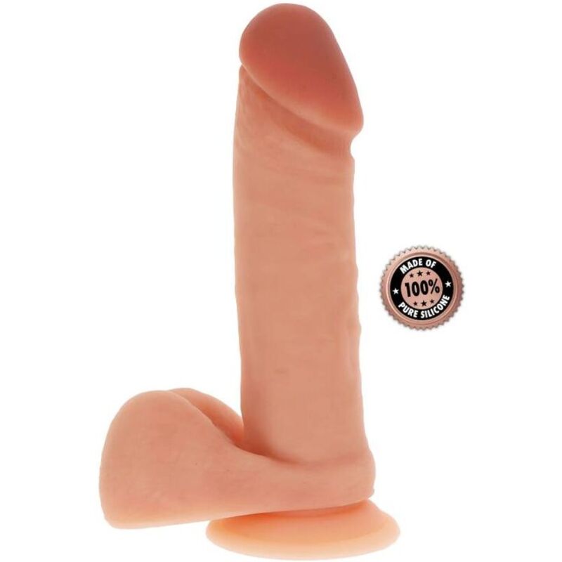 GET REAL - GODE EN SILICONE 20,5 CM AVEC BALLES PEAU GET REAL