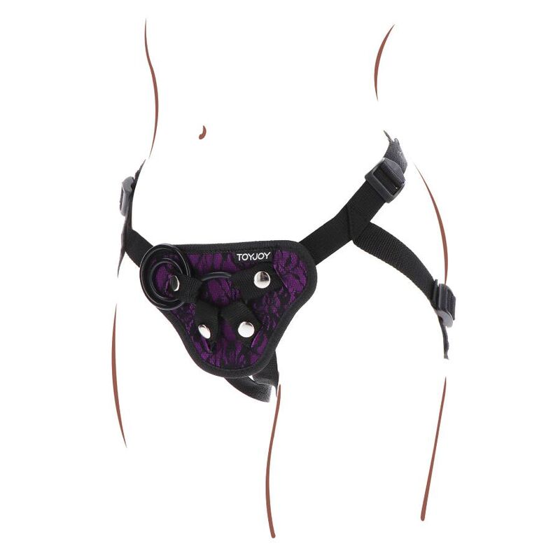 GET REAL - HARNAIS EN DENTELLE  STRAP-ON VIOLET GET REAL