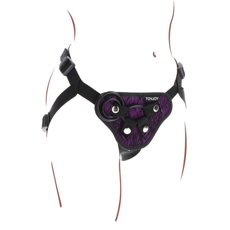 GET REAL - HARNAIS EN DENTELLE  STRAP-ON VIOLET GET REAL