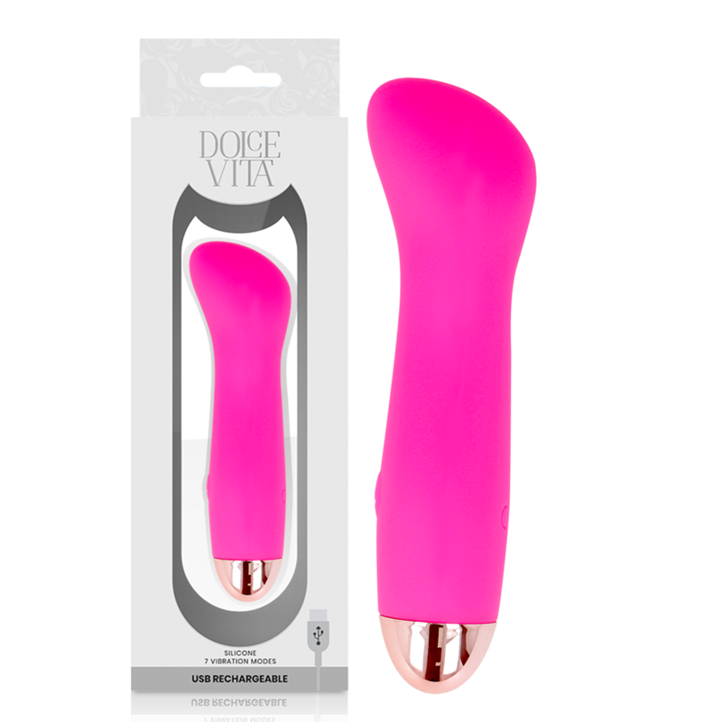 DOLCE VITA - VIBRATEUR RECHARGEABLE ONE ROSE 7 VITESSES DOLCE VITA