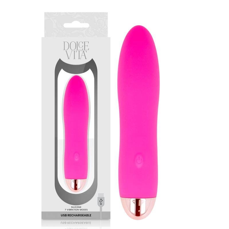 DOLCE VITA - VIBRATEUR RECHARGEABLE QUATRE ROSE 7 VITESSES DOLCE VITA