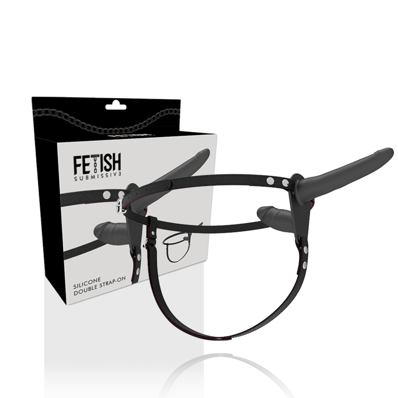 FETISH SUBMISSIVE HARNESS - DOUBLE PÉNÉTRATION NOIR FETISH SUBMISSIVE HARNESS