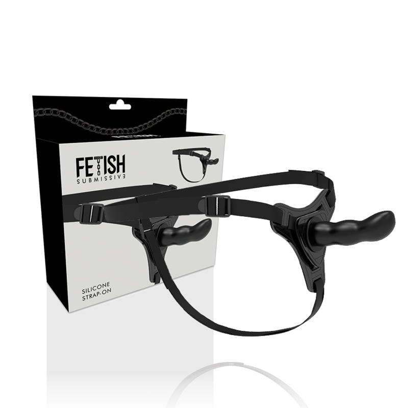 FETISH SUBMISSIVE HARNESS - SILICONE NOIR POINT G 16 CM FETISH SUBMISSIVE HARNESS